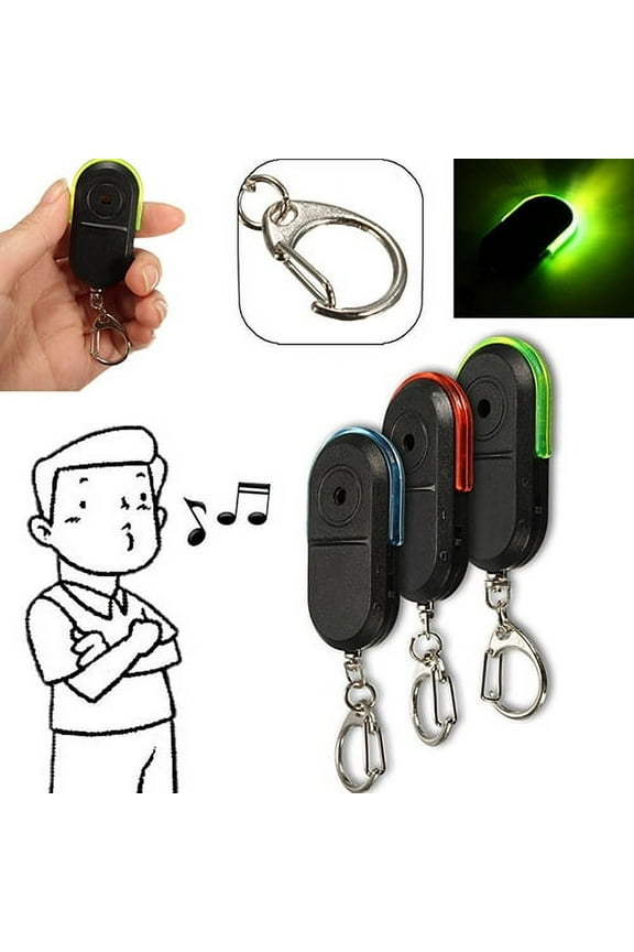Wireless Anti-Lost Alarm Key Finder Locator Whistle Sound LED Light Keychain,Key Finder
