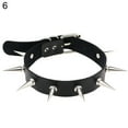 thumbnail image 1 of Yesbay Women Alloy Rivet Spike Faux Leather Choker Short Necklace Punk Jewelry-Black, 1 of 7