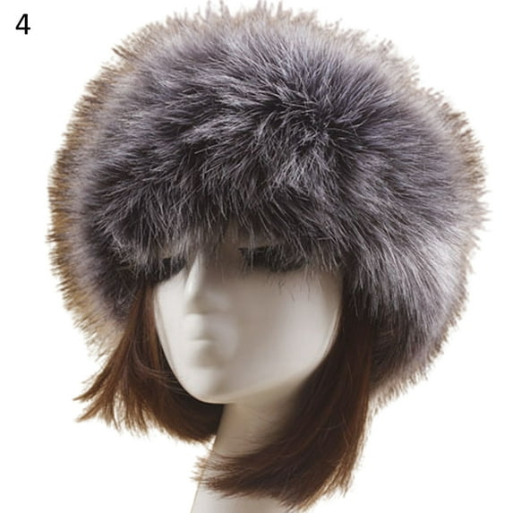 Yesbay Women Autumn Winter Faux Fur Thickened Hat Outdoor Cold-proof Warm Plush Beanie