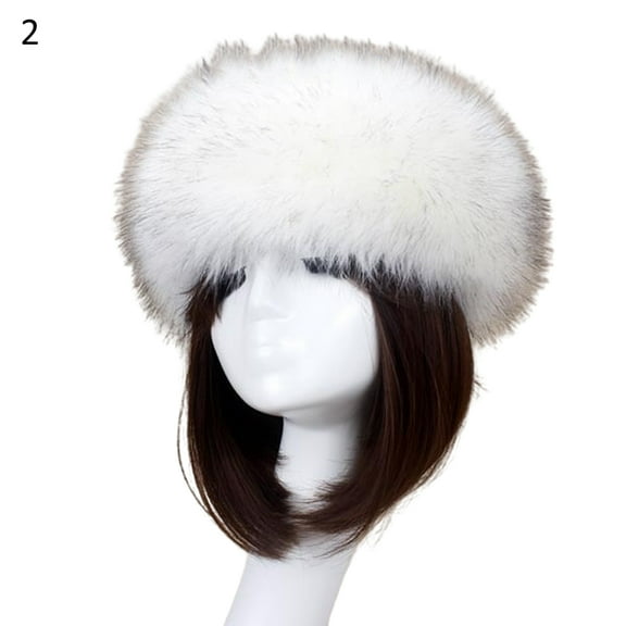 Yesbay Women Autumn Winter Faux Fur Thickened Hat Outdoor Cold-proof Warm Plush Beanie