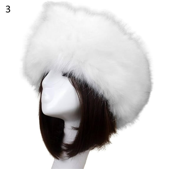Yesbay Women Autumn Winter Faux Fur Thickened Hat Outdoor Cold-proof Warm Plush Beanie