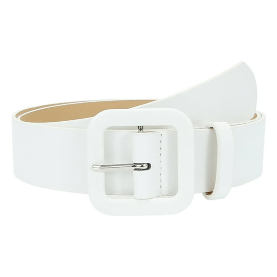 Yesbay Women Belt Thick Anti-break Adjustable Smooth Waist Decoration Wide Band Faux Leather Waist Belt Clothes Accessory