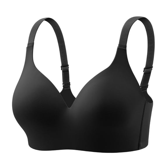 Yesbay Women Bra Adjustable Shoulder Strap Full Coverage Wire-free Back Buckle Clousre 3/4 Foam Cup Daily Sport Commuting Bra