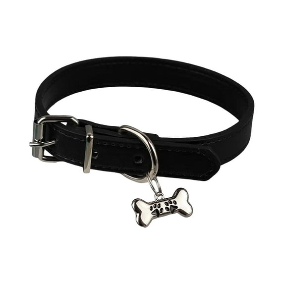 Yesbay Women Choker Necklace Bone Charm Multi Holes Adjustable Length Metal Buckle Artificial Leather Short Necklace