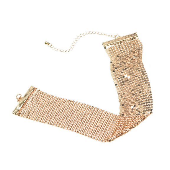 Yesbay Women Choker Wide Hip Hop Punk Cool Personality Jewelry Sparkling Rhinestone Female Collar Necklace Club Wear