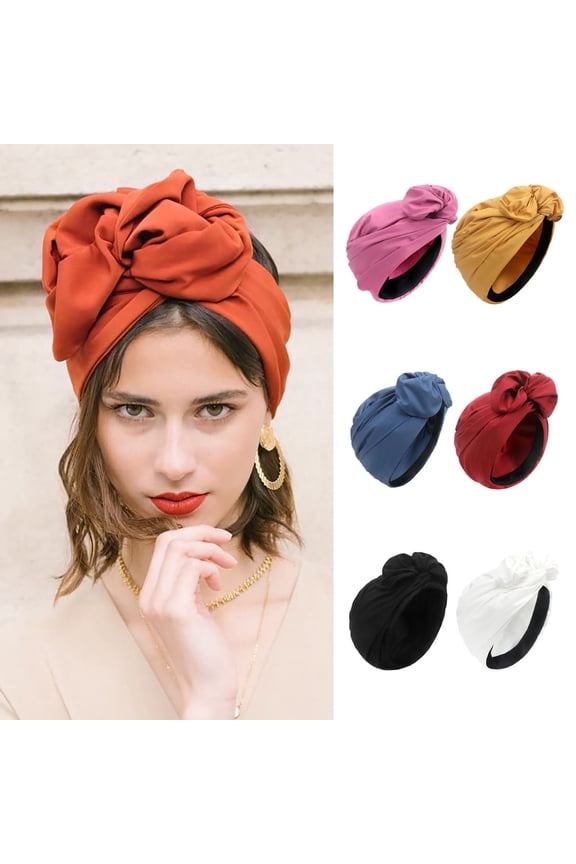 Women Cross Headscarf Bow-knot Bandana Soft Breathable Turban Hat Headwrap for Short Hair Long Hair Ladies Fashion Accessories