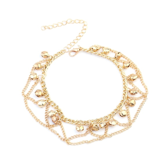 Yesbay Women Drop Jingle Bell Charm Anklet Beach Foot Cross Chain Jewelry Gift