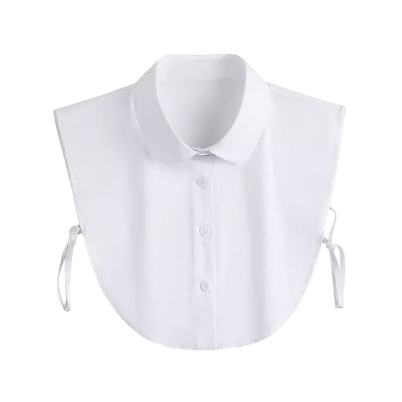 Yesbay Women Fake Collar Lapel Side Strap Single Breasted Detachable Collar Casual Style False Collar Accessory