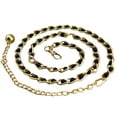 thumbnail image 1 of Yesbay Women Faux Pearl Metal Thin Waist Chain Belt Bead Tie Waistband Strap, 1 of 8