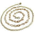 thumbnail image 1 of Yesbay Women Faux Pearl Metal Thin Waist Chain Belt Bead Tie Waistband Strap, 1 of 2