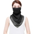 thumbnail image 1 of Yesbay Women Floral Print Breathable Chiffon Sun Proof Veil Shawl Scarf Neck Face Cover, 1 of 7