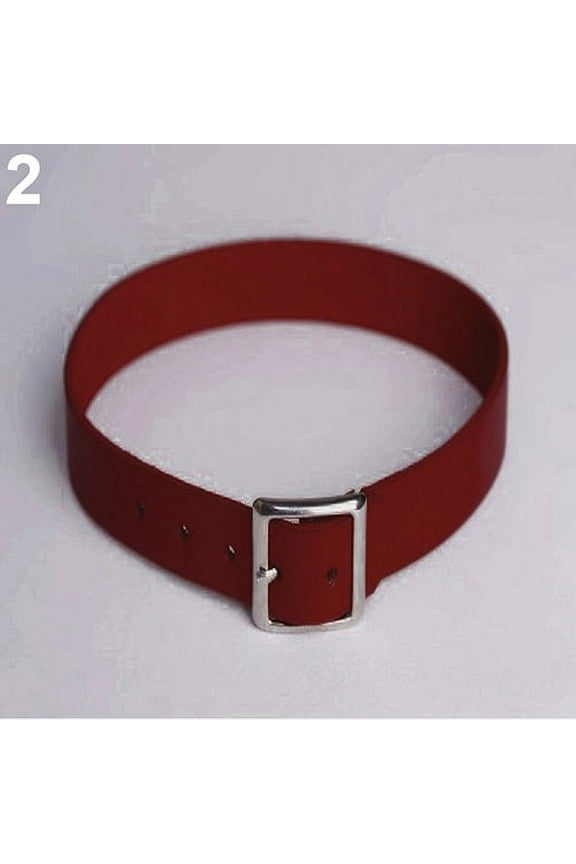 Women Punk Faux Leather Choker Chain Collar Necklace Spike Rivet Buckle Bracelet-Red