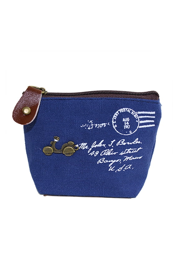 Women Retro Camera Eiffel Tower High Wheel Letter Coin Purse Mini Wallet Clutch