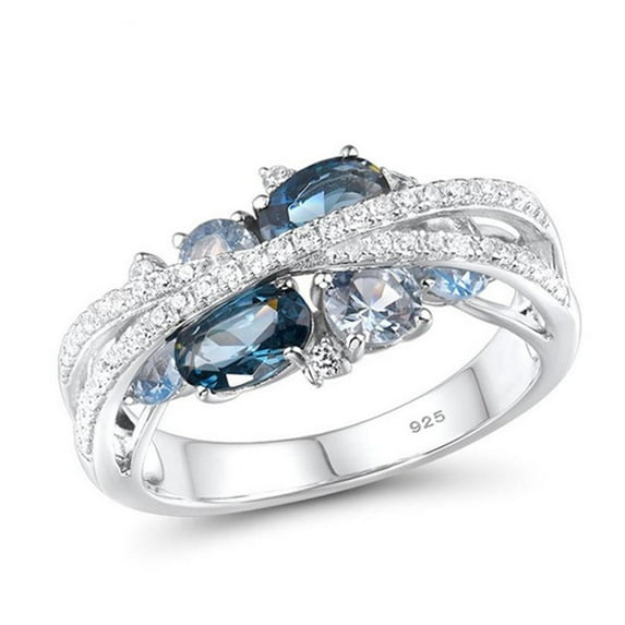 Yesbay Women Ring X Shape Cubic Zirconia Jewelry Vintage Bright Luster Ring for Daily Wear