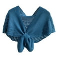 thumbnail image 1 of Yesbay Women Shawl Short Knitted Sunscreen Open Stitch Air Conditioner Shawl for Home Wear, 1 of 7