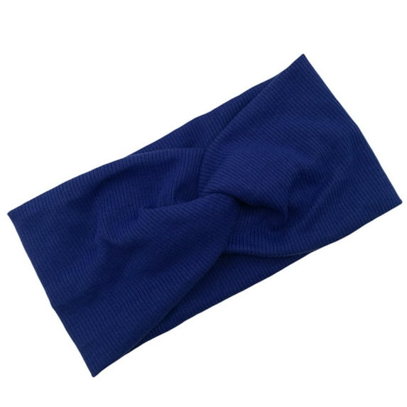 Yesbay Women Solid Color Crossed Headband Stretch Yoga Hair Band Hair Accessory