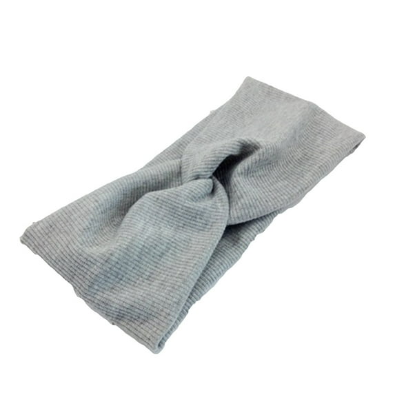 Yesbay Women Solid Color Crossed Headband Stretch Yoga Hair Band Hair Accessory