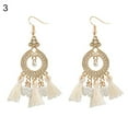 thumbnail image 1 of Yesbay Women Vintage Boho Tassels Pendant Drop Dangle Hook Earrings Eardrop Jewelry-Beige, 1 of 7