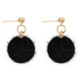 thumbnail image 1 of Yesbay Women Winter Jewelry Pom Pom Ball Drop Pendant Charm Stud Earrings Gift-Black, 1 of 6