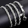 thumbnail image 1 of Yesbay Women's Men's 925 Silver Twist Chain Necklace Charm Fashion Jewelry, 1 of 5