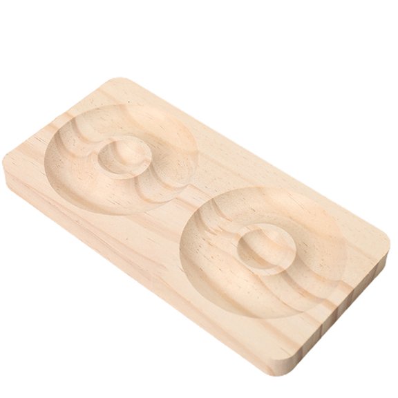 Yesbay Wooden Bracelet Holder Round Square Rectangle Rustic Heavy Duty Solid Wood Beaded Bracelet Bangle Jewelry Organizer Display Stand Plate
