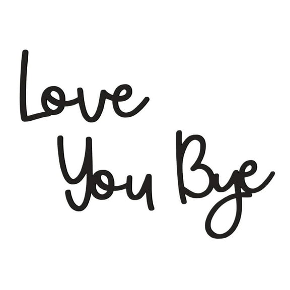 Yesbay Wooden Wall Art Sign Love You Bye Wall Sign Home Decor Entryway Wall Letter Decoration for Valentine's Day Decor Living Room Door Entrance