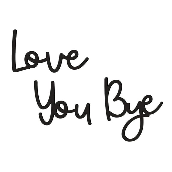 Yesbay Wooden Wall Art Sign Love You Bye Wall Sign Home Decor Entryway Wall Letter Decoration for Valentine's Day Decor Living Room Door Entrance