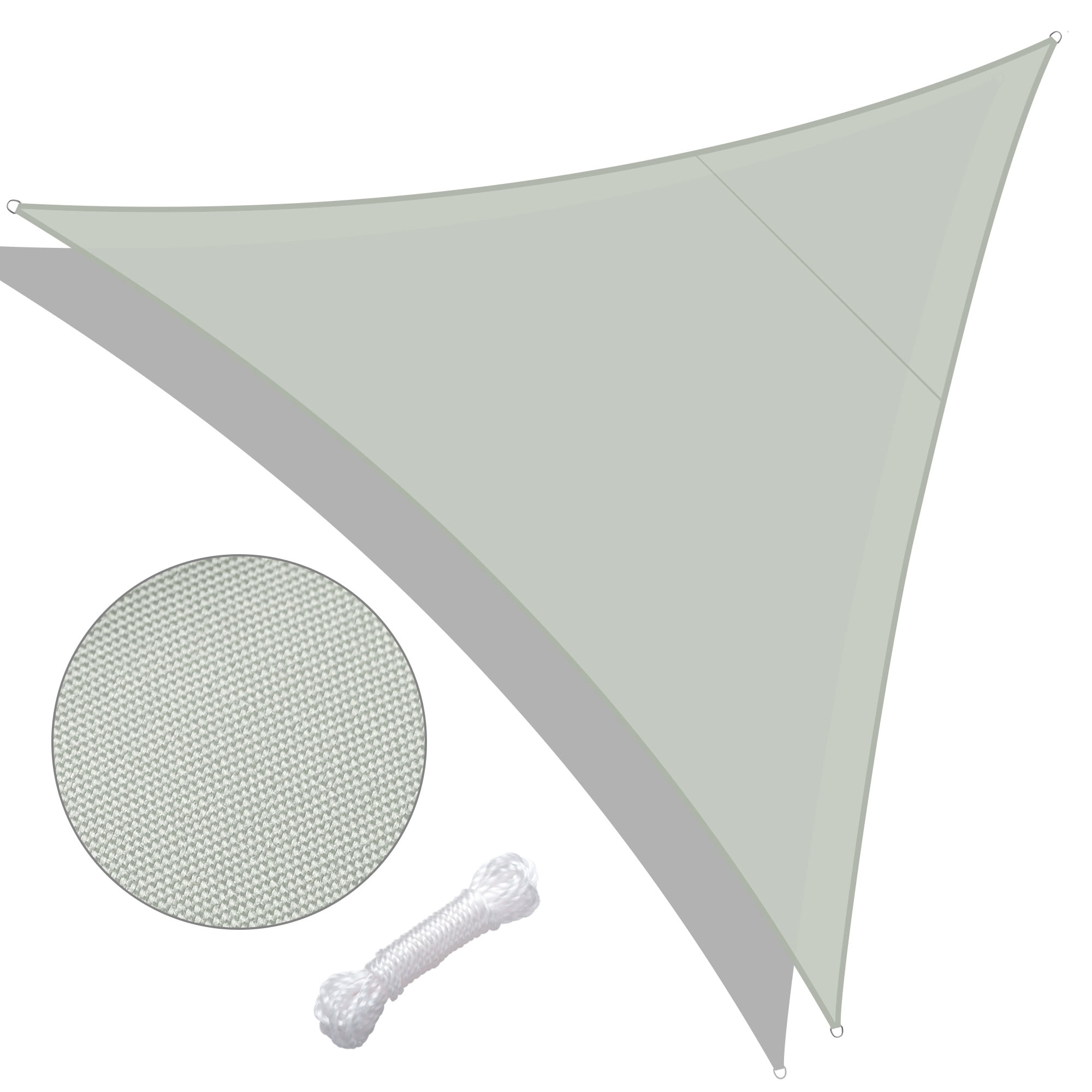 Gray Triangle Polyester UV Resistant Patio Sun Shade Sail