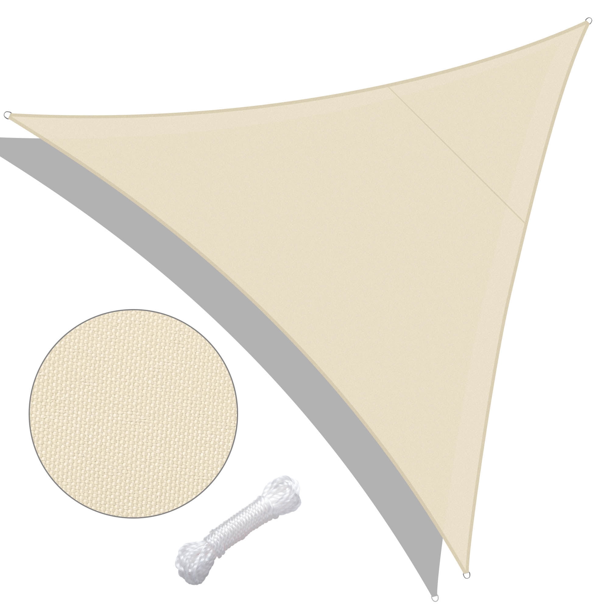 Sand 10'x10'x10' Triangle Polyester UV Resistant Patio Shade Sail