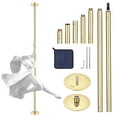 thumbnail image 1 of Yescom 10 FT Spinning Static Dancing Pole Kit w/ Extensions Fitness Dance Exercise Gold, 1 of 8