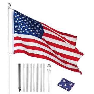 Anley 35 inch Wooden Banner Pole - Horizontal Flag Hanger House Flagpoles