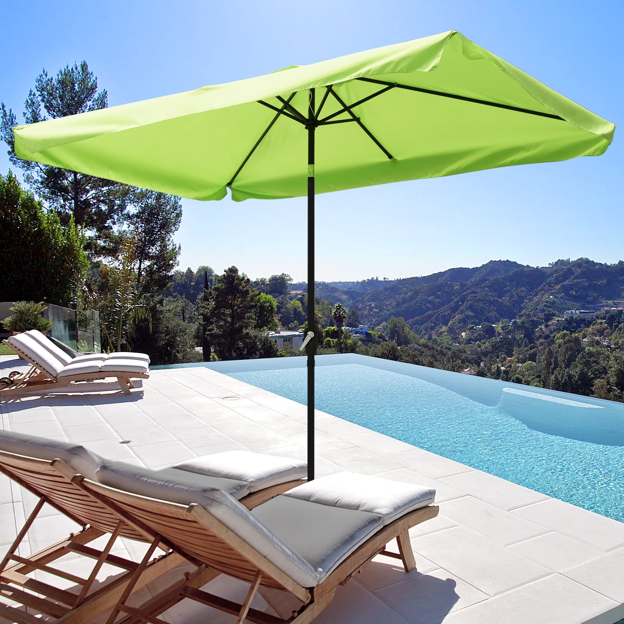 Yescom 10'x6.5' Outdoor Aluminum Patio Umbrella with Tilt and Crank, UV ...