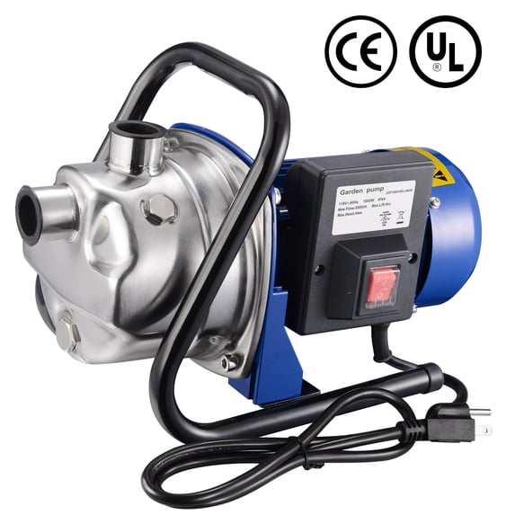 Yescom 1000W Electric Water Booster Pump Stainless Steel Garden Sprinkler Pump Pool