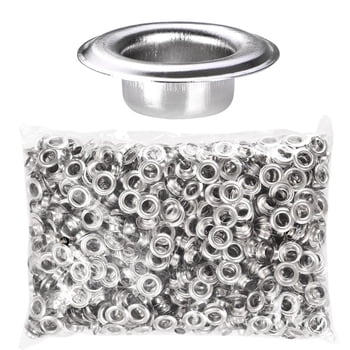 Yescom 1000 pcs 3/8" Grommet Kit 10mm Size #2 Nickel Grommets Compatible with Semi Automatic Grommet Machine for Fabric Canvas Tarps Banners