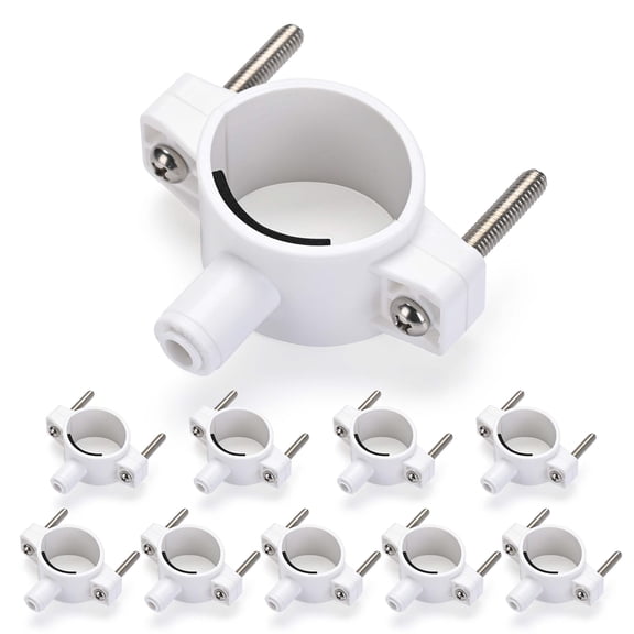 Yescom 10PCS Drain Clamp Drain Saddle Valve w/ 1/4" Fitting for Reverse Osmosis System