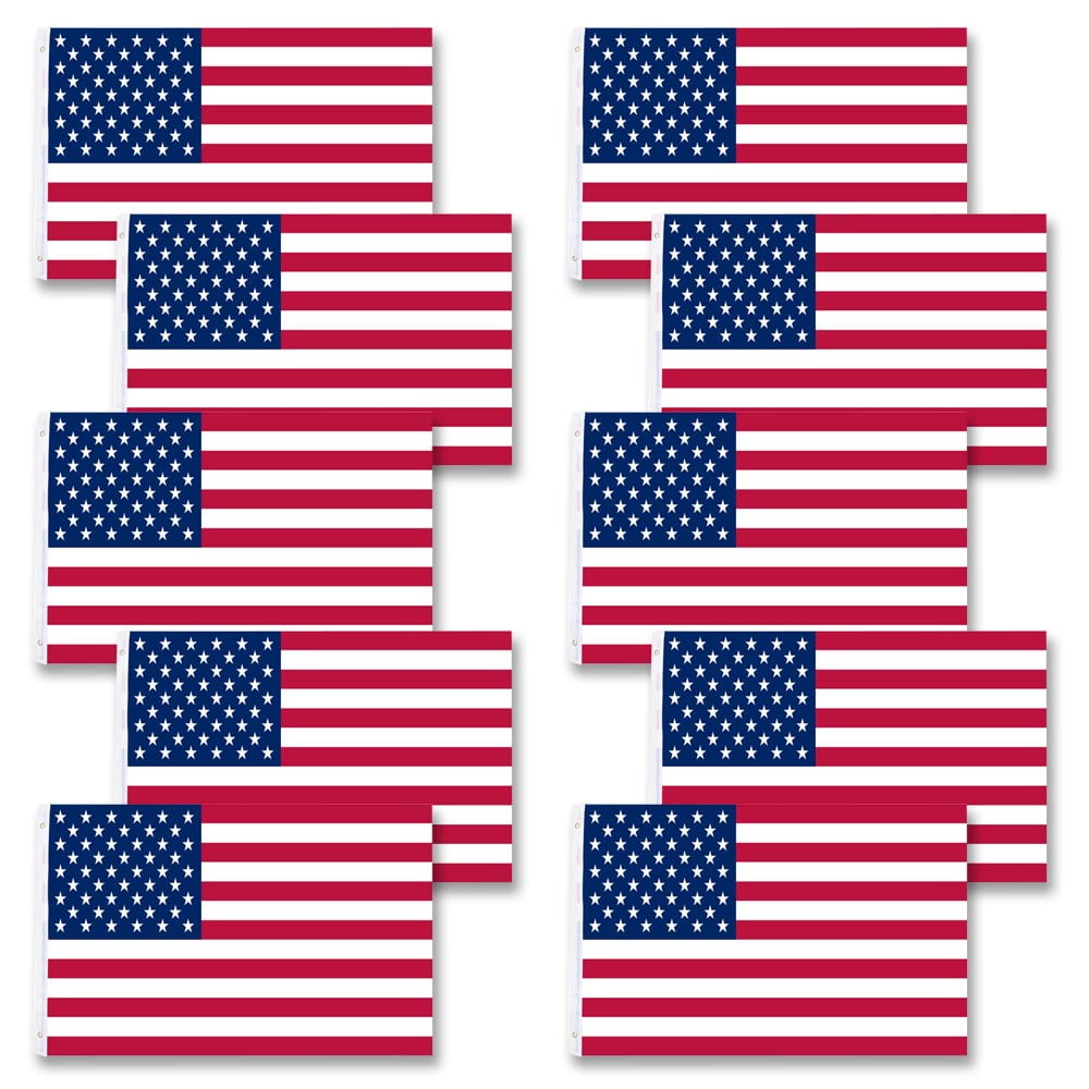 Yescom 10pcs 3x5' ft USA U.S. American Star and Strips Flag w/ Grommets Indoor Outdoor Yard for Flag Pole