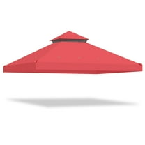 Yescom 10x10 Ft Canopy Top Replacement for 2-Tier Crescent TJSG081 Gazebo Outdoor Garden Yard Patio Cover Red