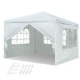 thumbnail image 1 of Yescom 10x10' White Outdoor Wedding Party Patio Enclosed Canopy Tent w/ Removable Side Wall Canopy for Fetes Event, 1 of 12