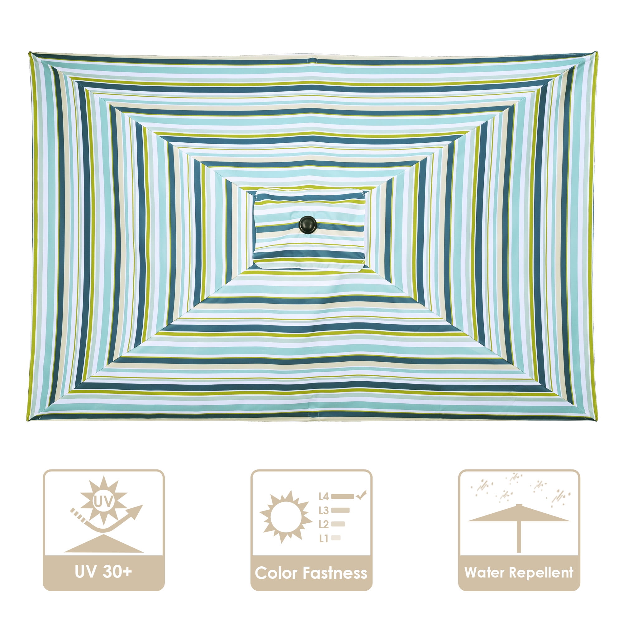 10x6.5 Ft Patio Umbrella Replacement Canopy Market Table Top