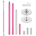 thumbnail image 1 of Yescom 11.7 Ft Static Spinning Dancing Pole Kit 45mm Silicone Party Club Exercise Pink, 1 of 8