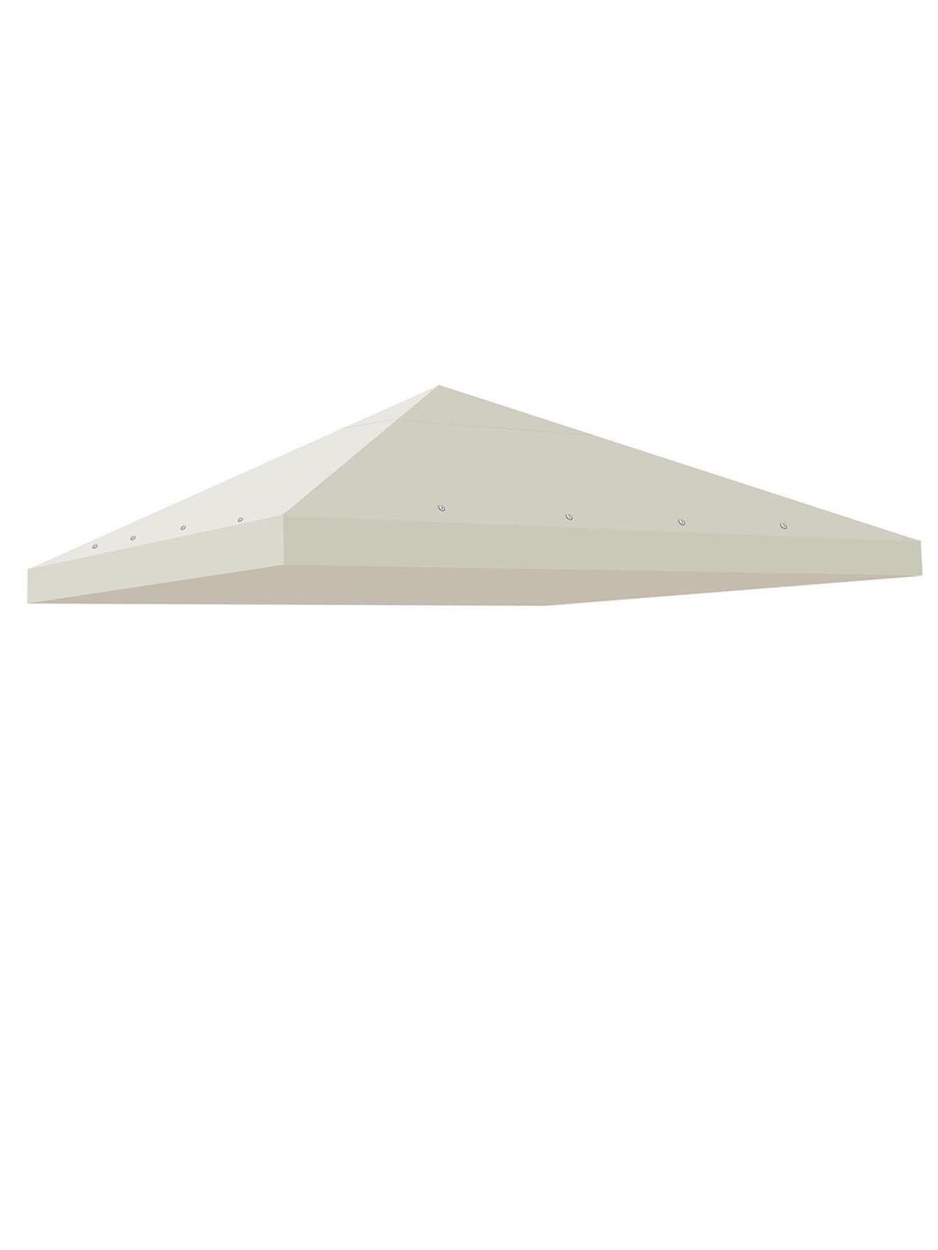 White Polyester 117'' x 117'' Gazebo Canopy Top Replacement