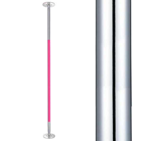 Yescom 12.6 Ft Static Spinning Dancing Pole Kit 45mm Silicone Party Club Exercise Pink