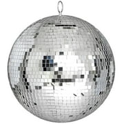 Yescom 12" Large Disco Ball Mirror Big Hanging Decoration for Party Events Glass Decor Wedding Display Silver