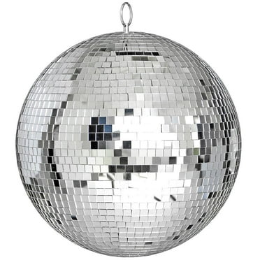 Yescom 12" Large Disco Ball Mirror Big Hanging Decoration for Party Events Glass Decor Wedding Display Silver