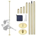 thumbnail image 1 of Yescom 12 FT Spinning Static Dancing Pole Kit w/ Extensions Fitness Dance Exercise Gold, 1 of 7