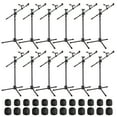thumbnail image 1 of Yescom 12 Packs Microphone Boom Arm Stand Dual Mic Clips Adjustable Tripod Phone Holder, 1 of 13