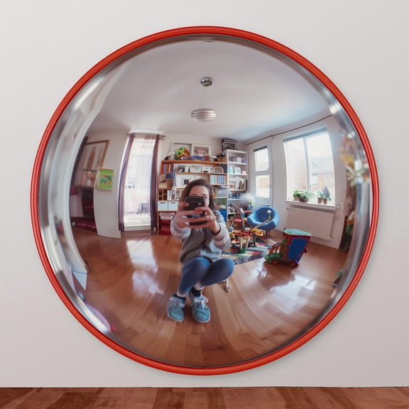 Yescom 12" Convex Safety Traffic Mirror Outdoor/ Indoor Driveway & Security Wide Angle Mirror, Dome Blind Spot Mirror for Wall, Office, Parking Garage & Room