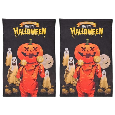 Yescom 12"x18" Halloween Garden Flag Double Sided Full Moon Ghost Pumpkin Jack O Lantern Yard 2 Pcs outdoor Decoration 2026