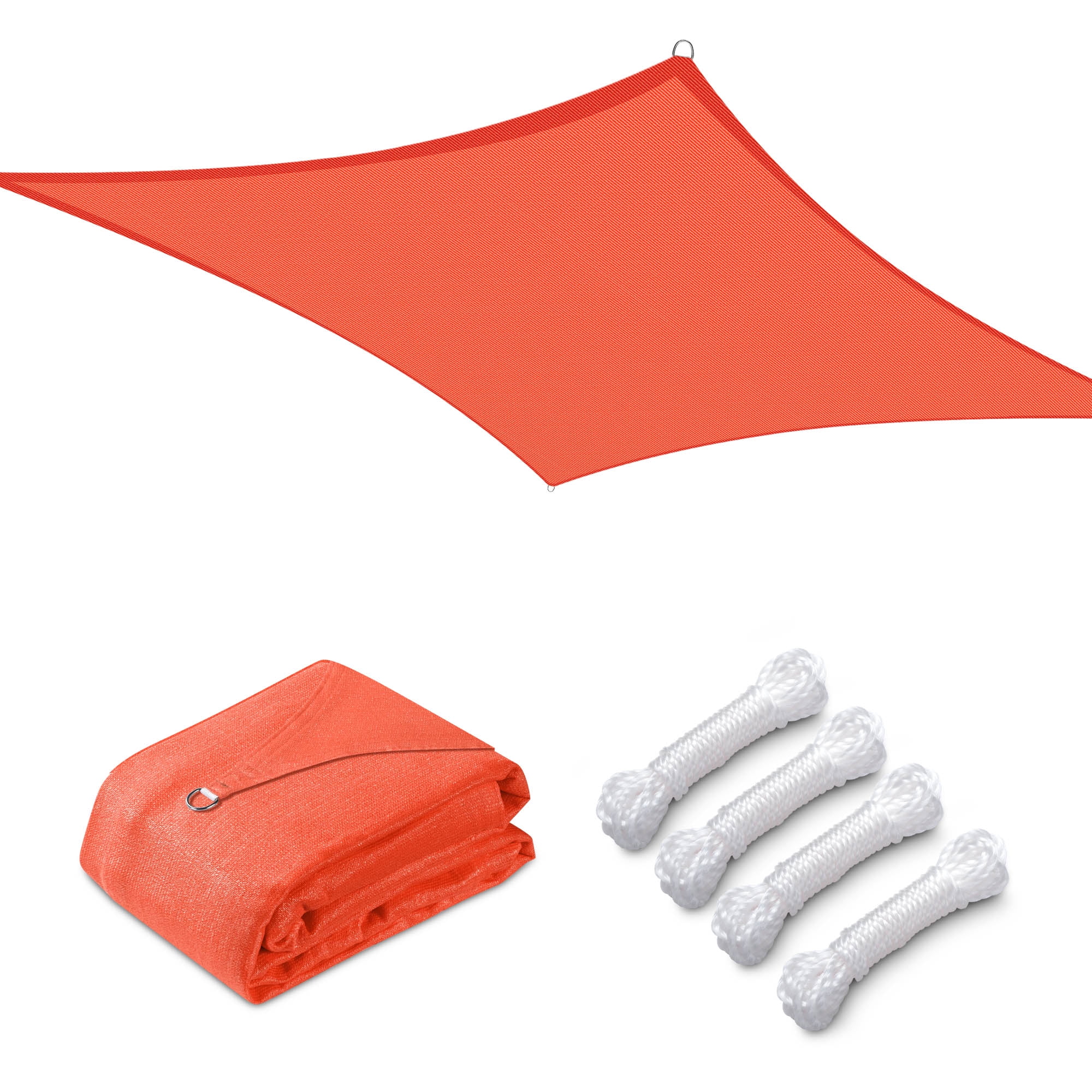 Watermelon Red 12x12ft UV Block Square Sun Shade Sail Canopy