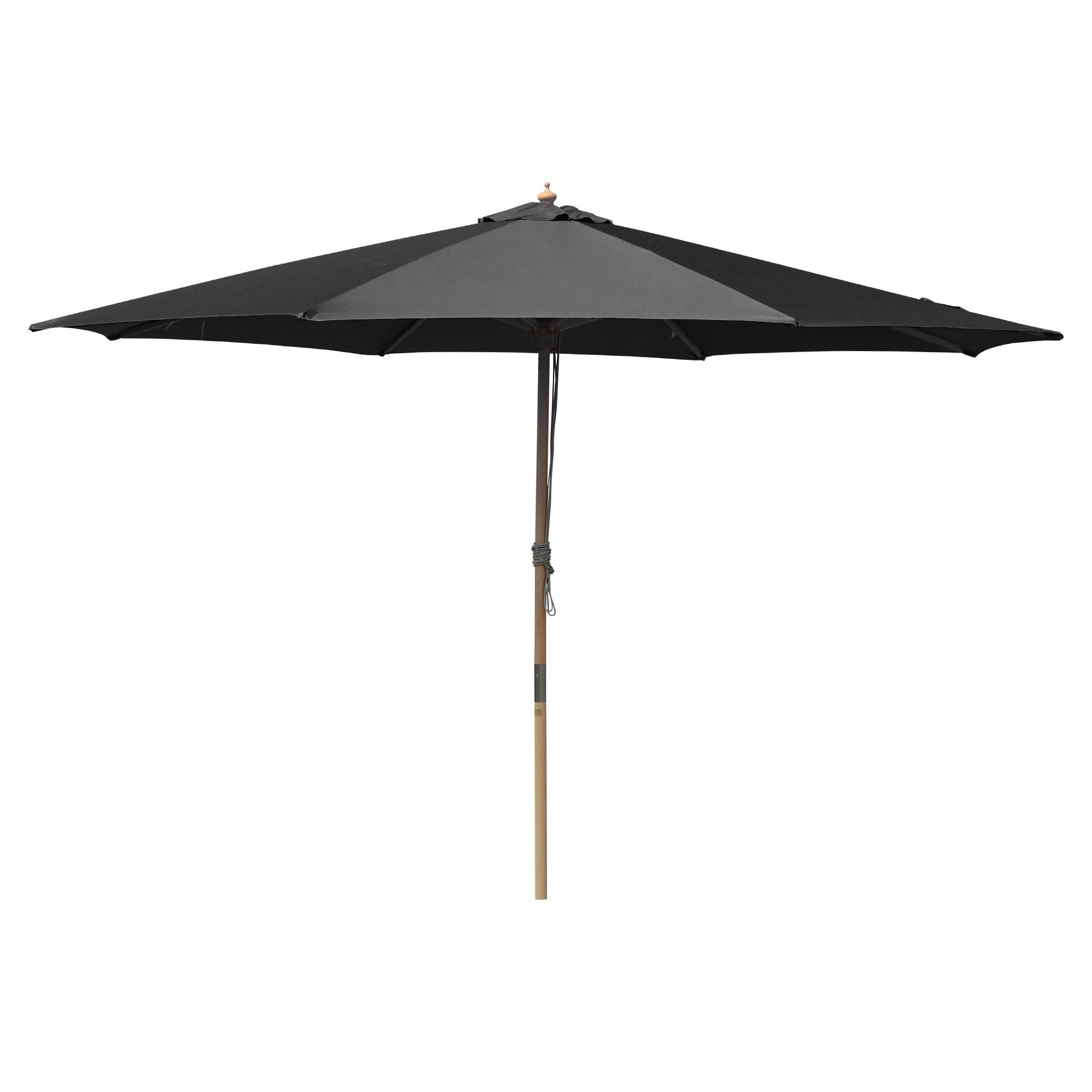 black wood patio umbrella Business & Pleasure Co. The Resort Market resistant design offers peace of mind during breezy days Yescom 13FT German Beech Solid